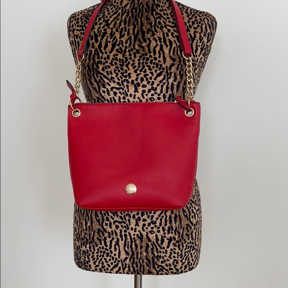 Red Bucket Shoulder Bag